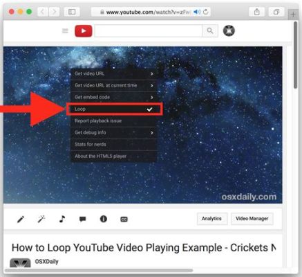 how do you loop a youtube video without using any special tools